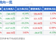 股票行情快报：ST九芝（000989）3月31日主力资金净卖出748.10万元