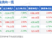 股票行情快报：鹏辉能源（300438）6月19日主力资金净卖出3116.57万元