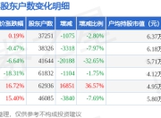 *ST智胜(002253)7月10日股东户数3.73万户，较上期减少2.8%